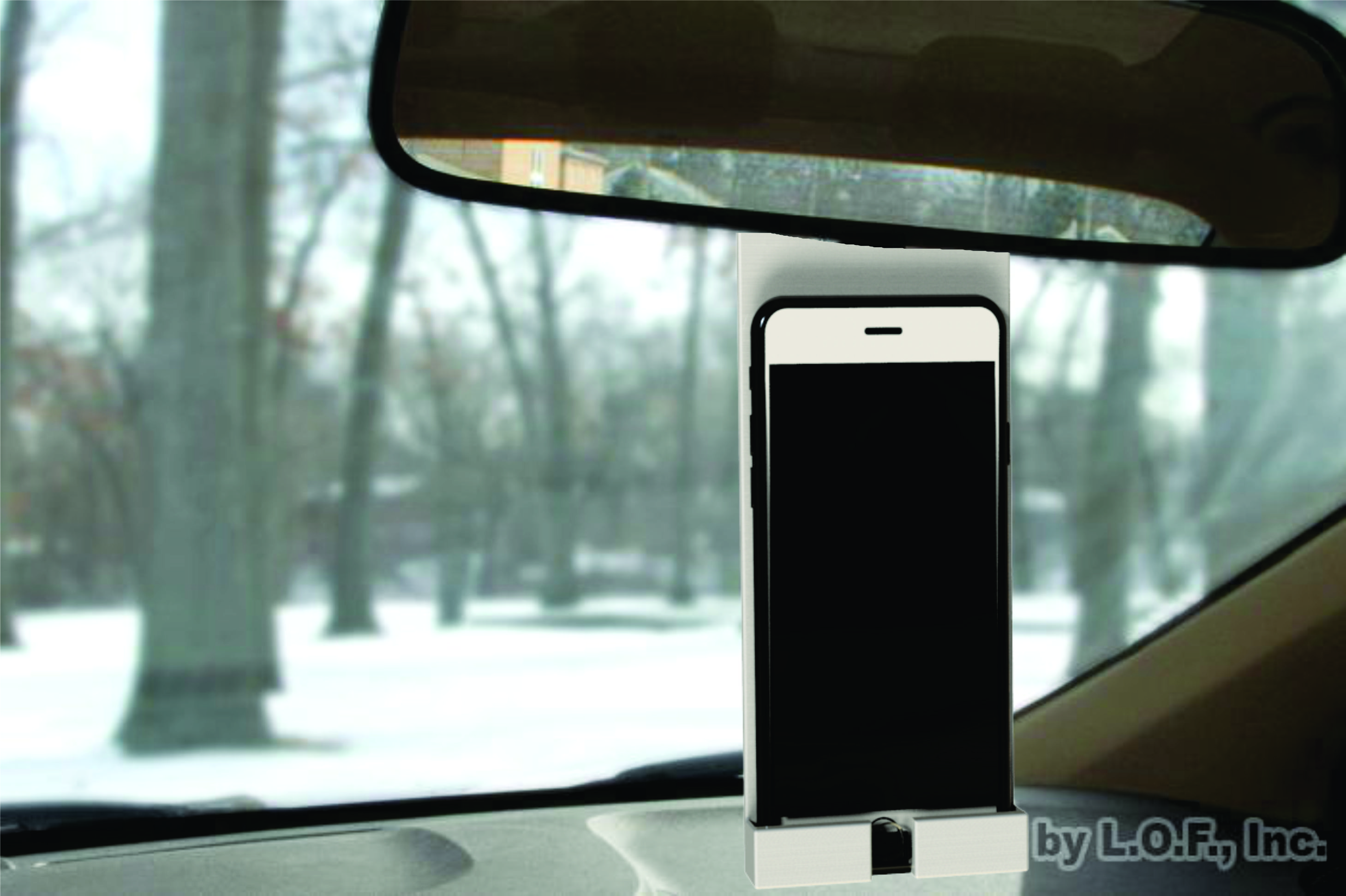 Phone mirror support/Soporte para celular en espejo retrovisor