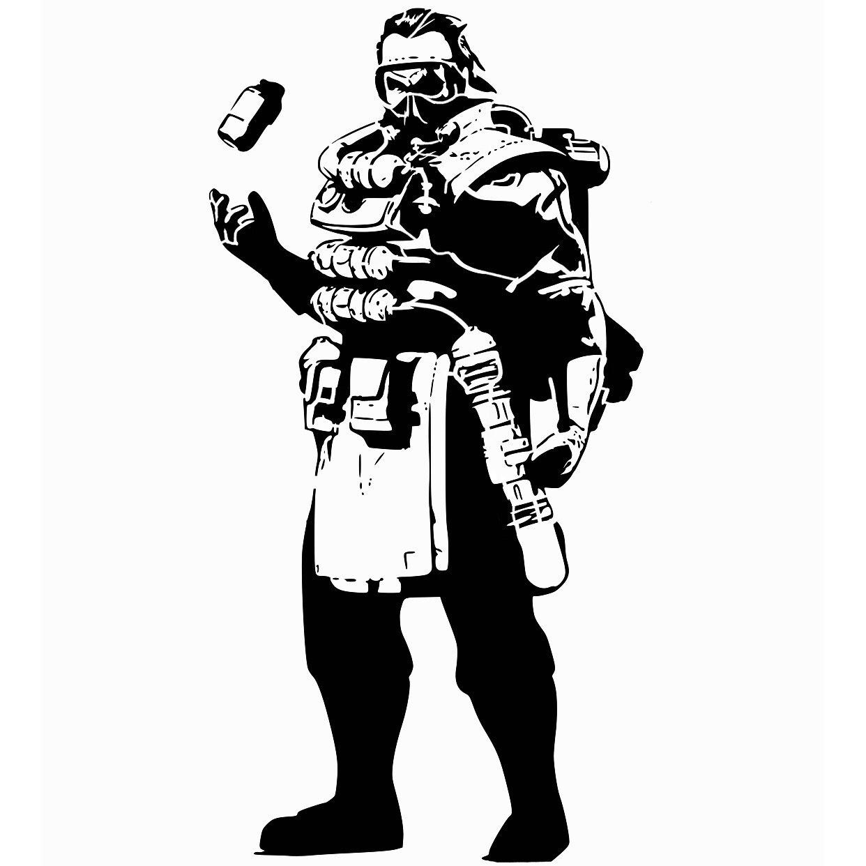 Caustic stencil