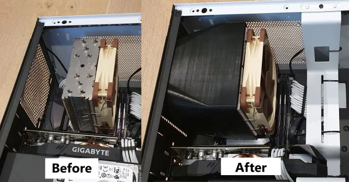 CPU cooler heat duct