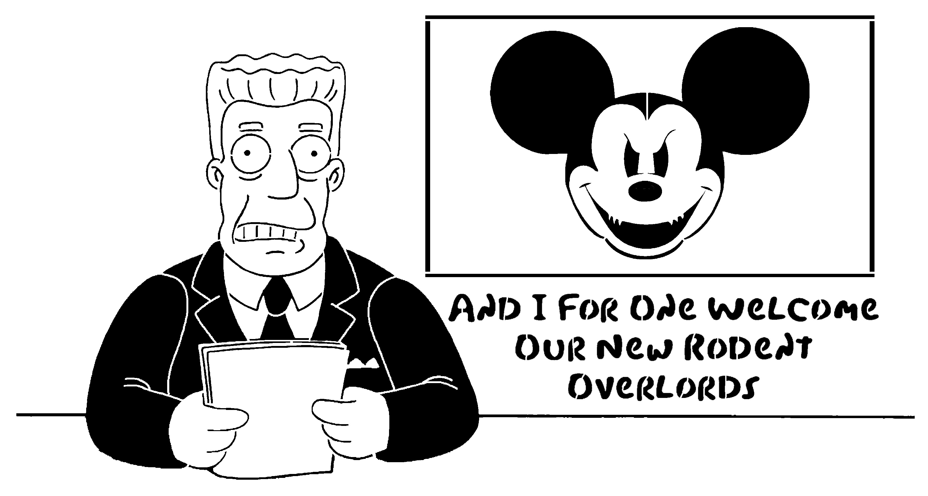 Kent Brockman stencil