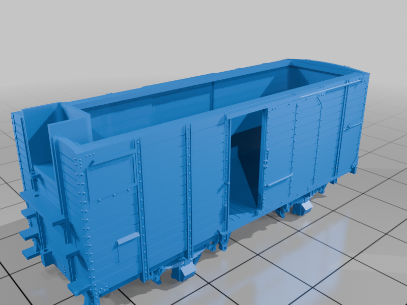TTm 1000mm narrow gauge boxcar 99-02-25 (1/120 scale)