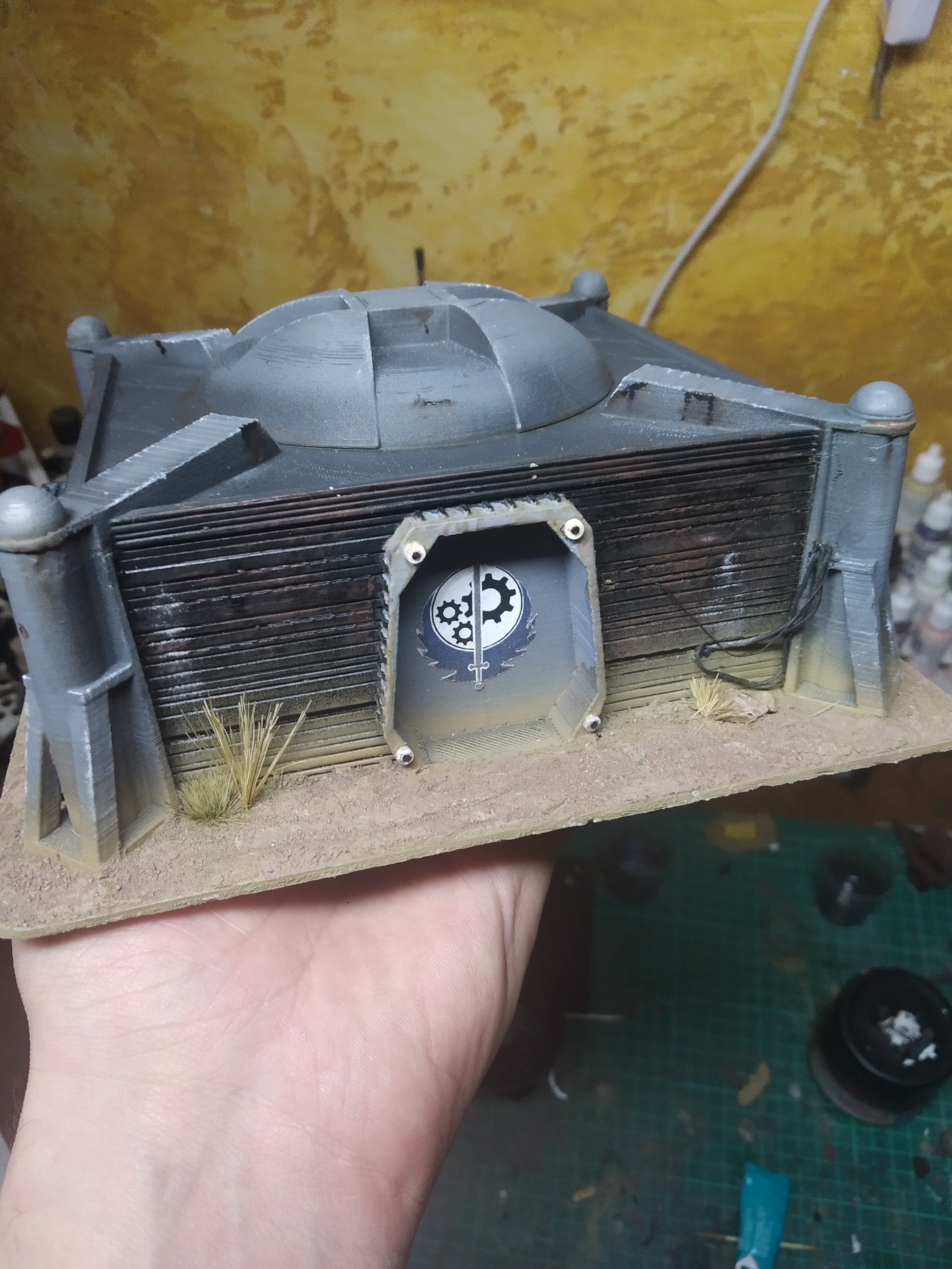 Postapocalyptic futuristic army bunker