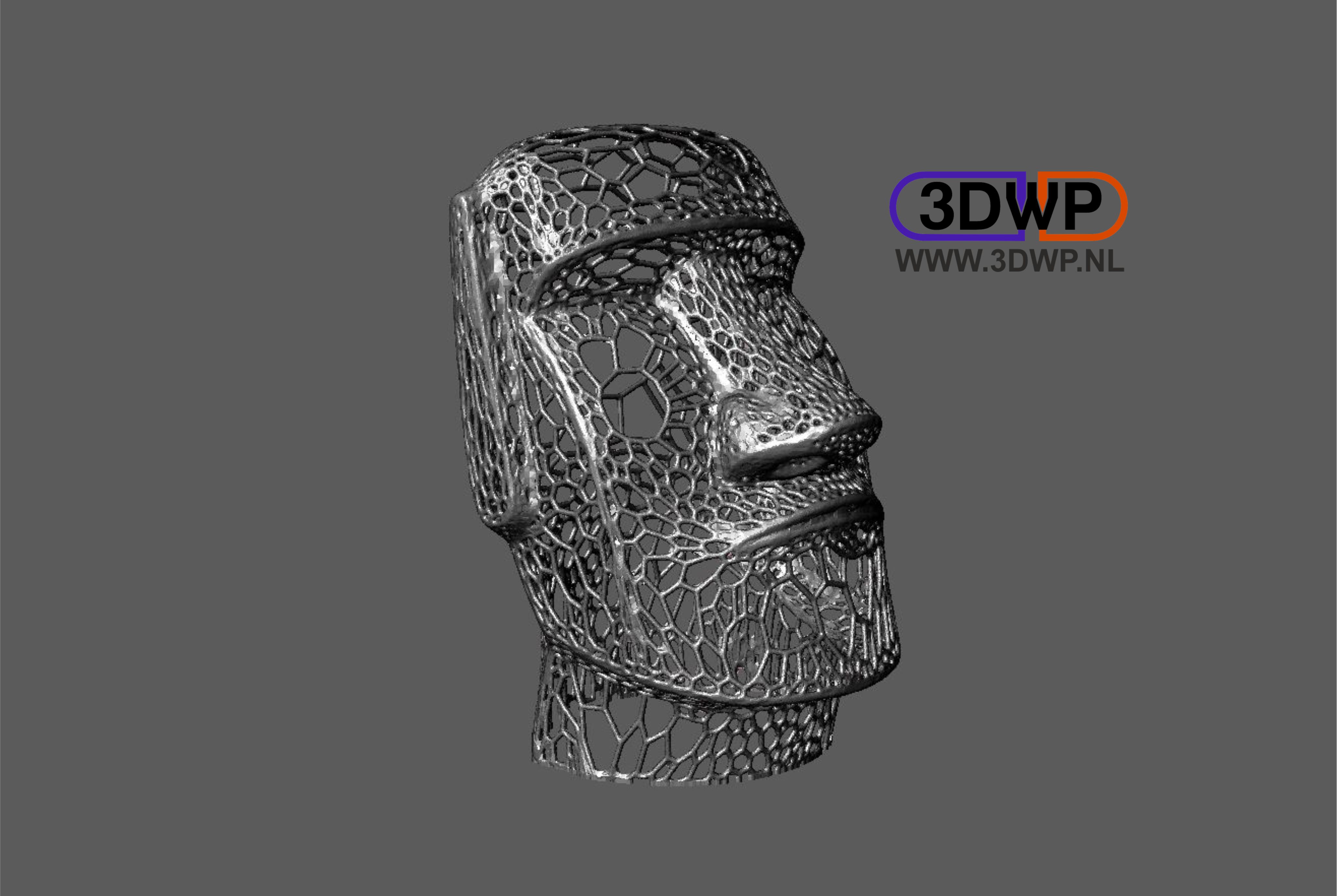 Moai Voronoi Style (Easter Island Sculpture)