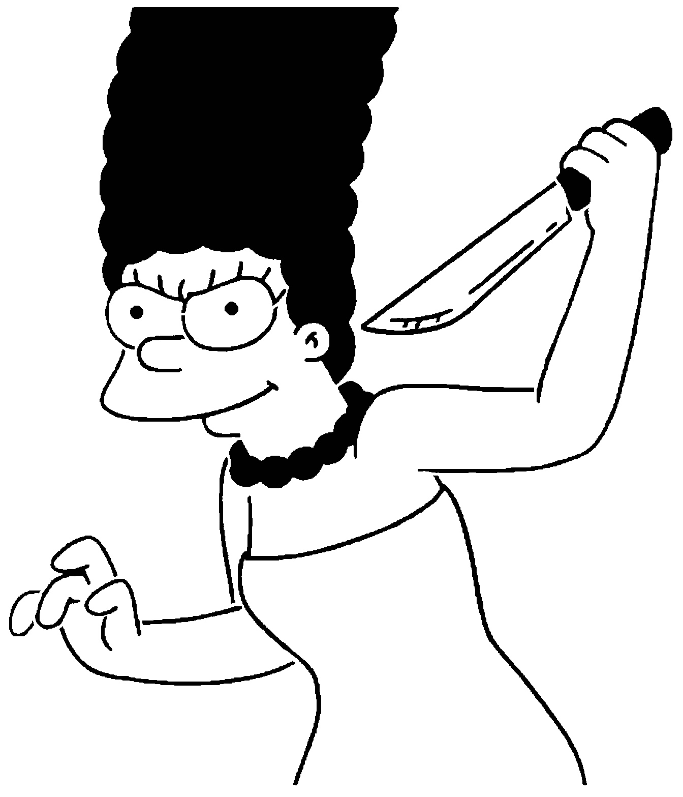 Marge Simpson stencil 4