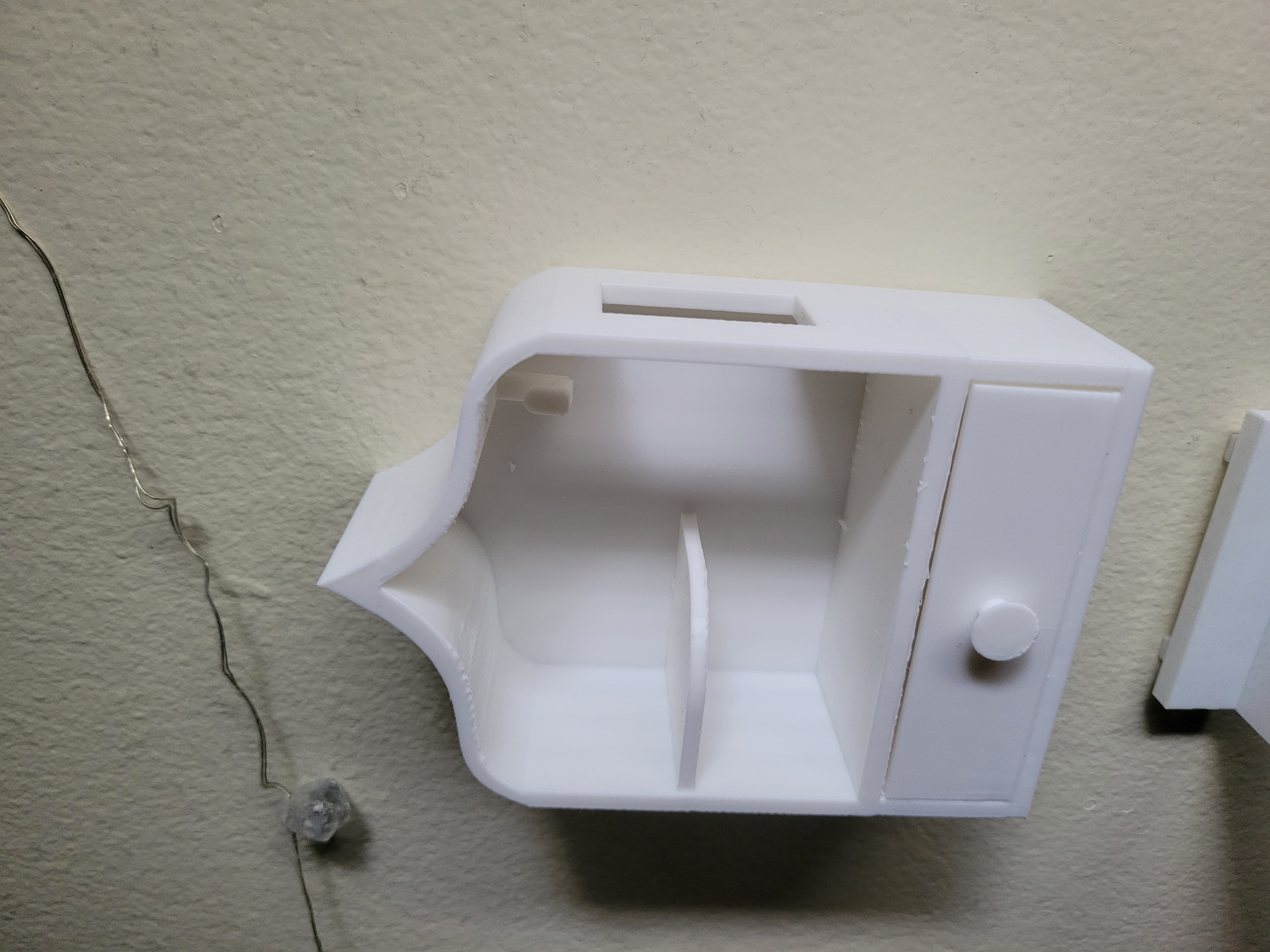 Wall Altar with shelf, side window, hook, and drawer