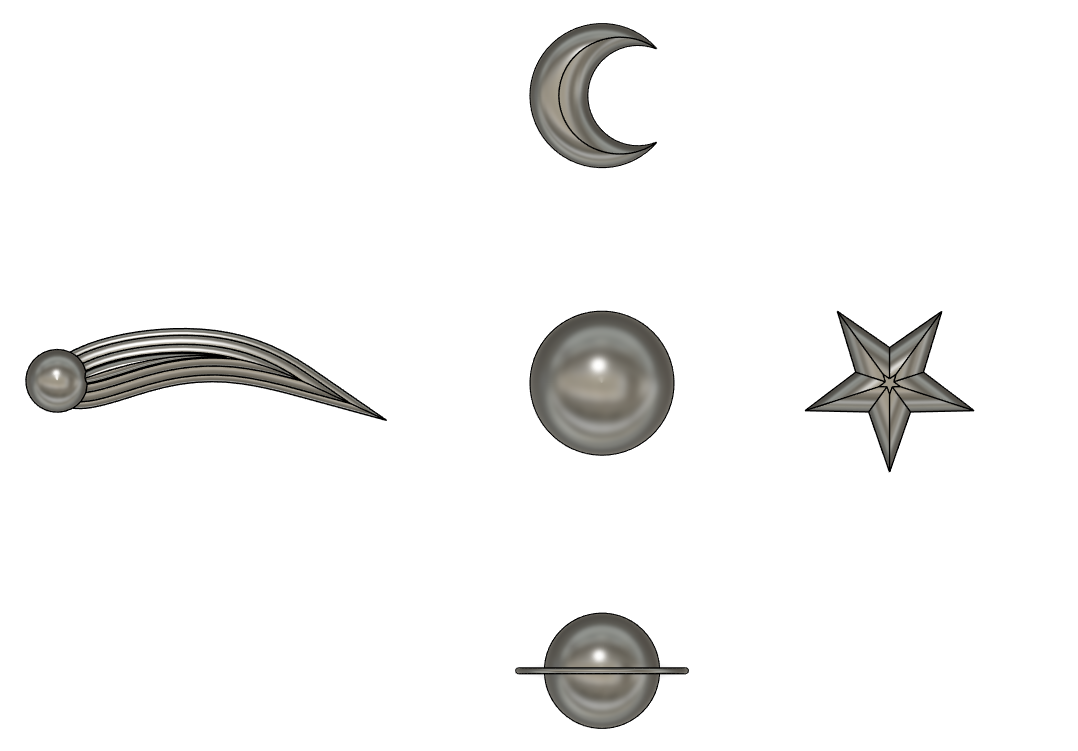 Ceiling decoration -  Planets and stars