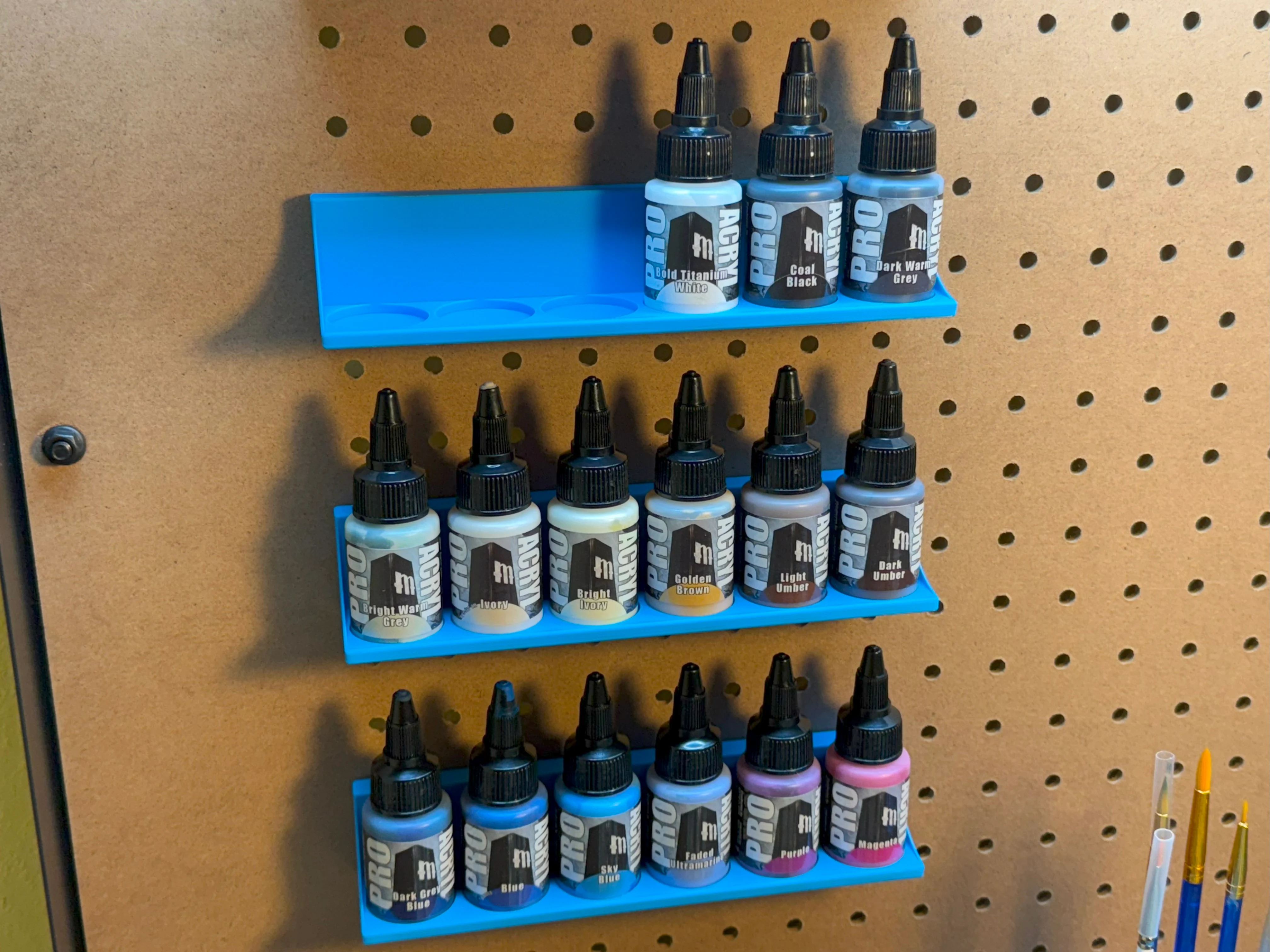 Pro Acryl Paint Holder for Pegboard Mounting System