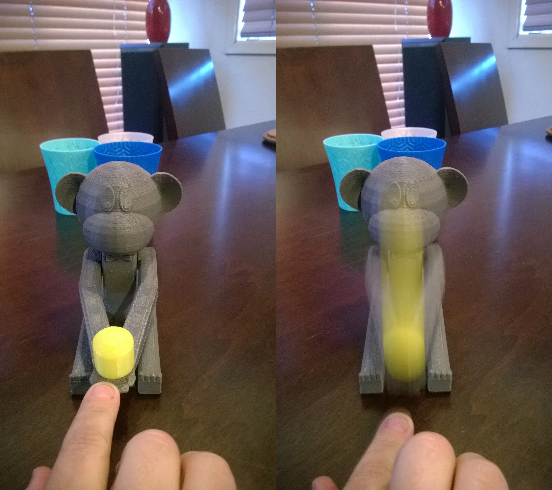 Rubber band powered coconut flinging Monkey!