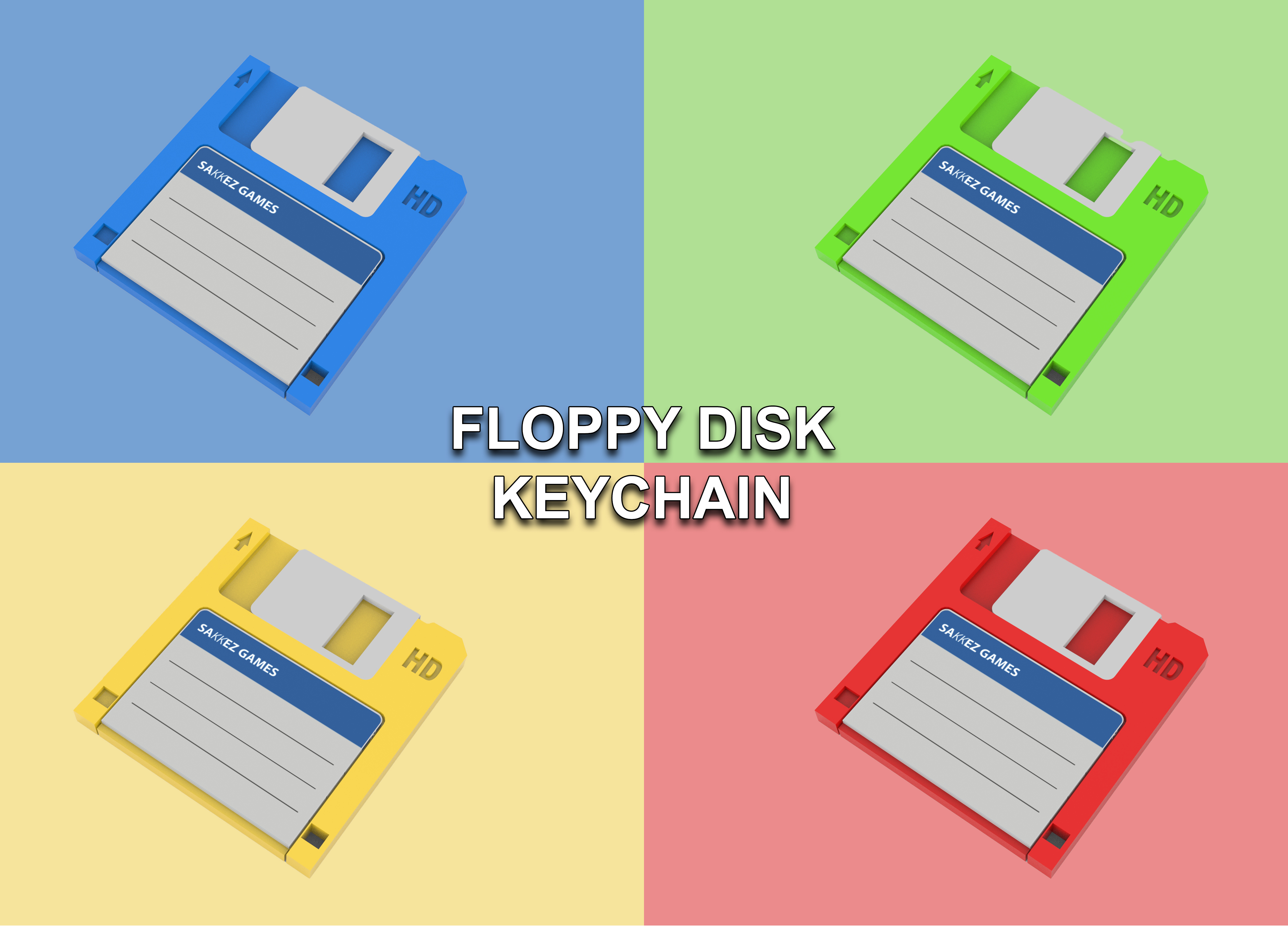Floppy Disk 3.5 Keychain