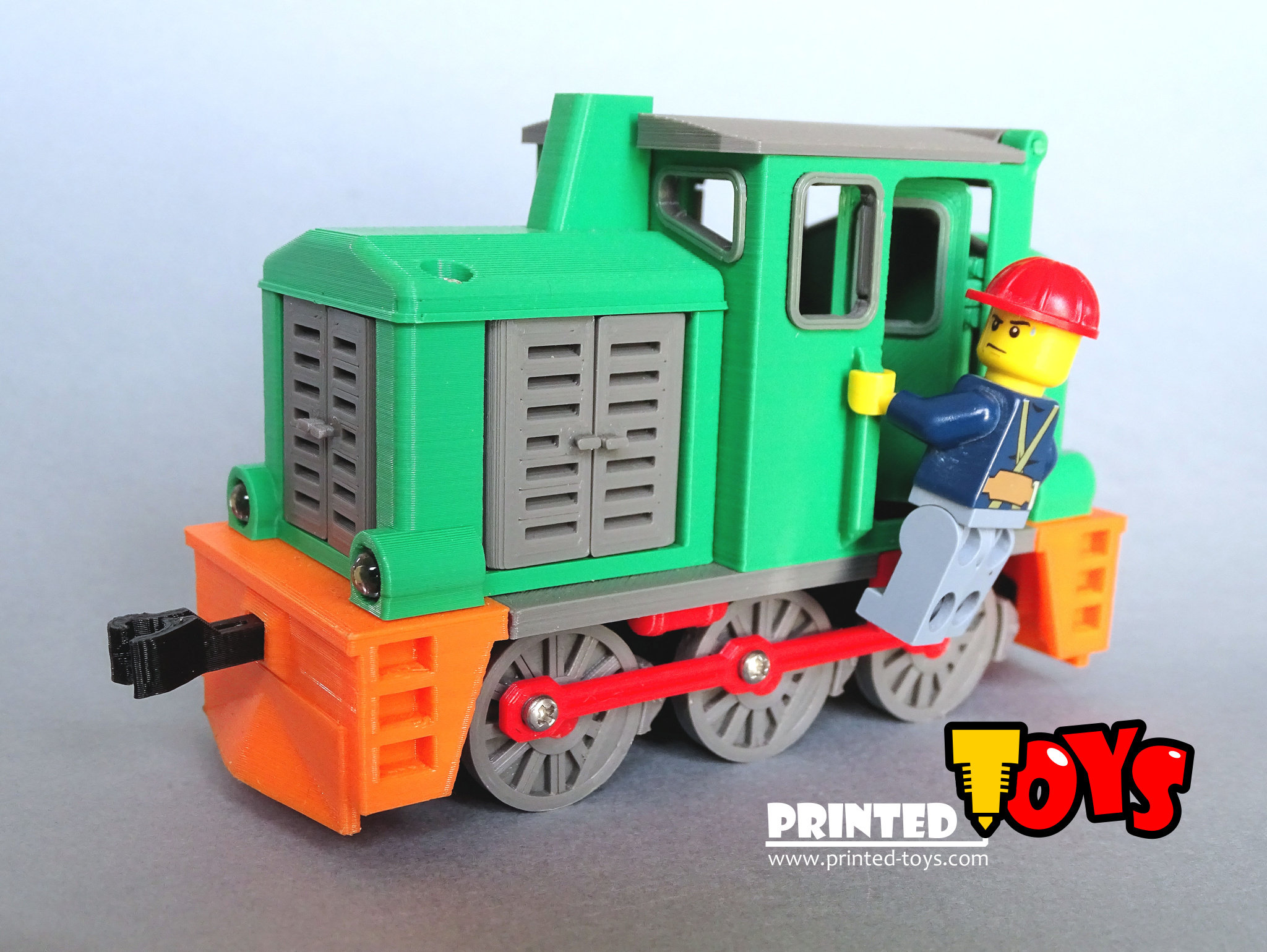 Toy locomotive with working brakes