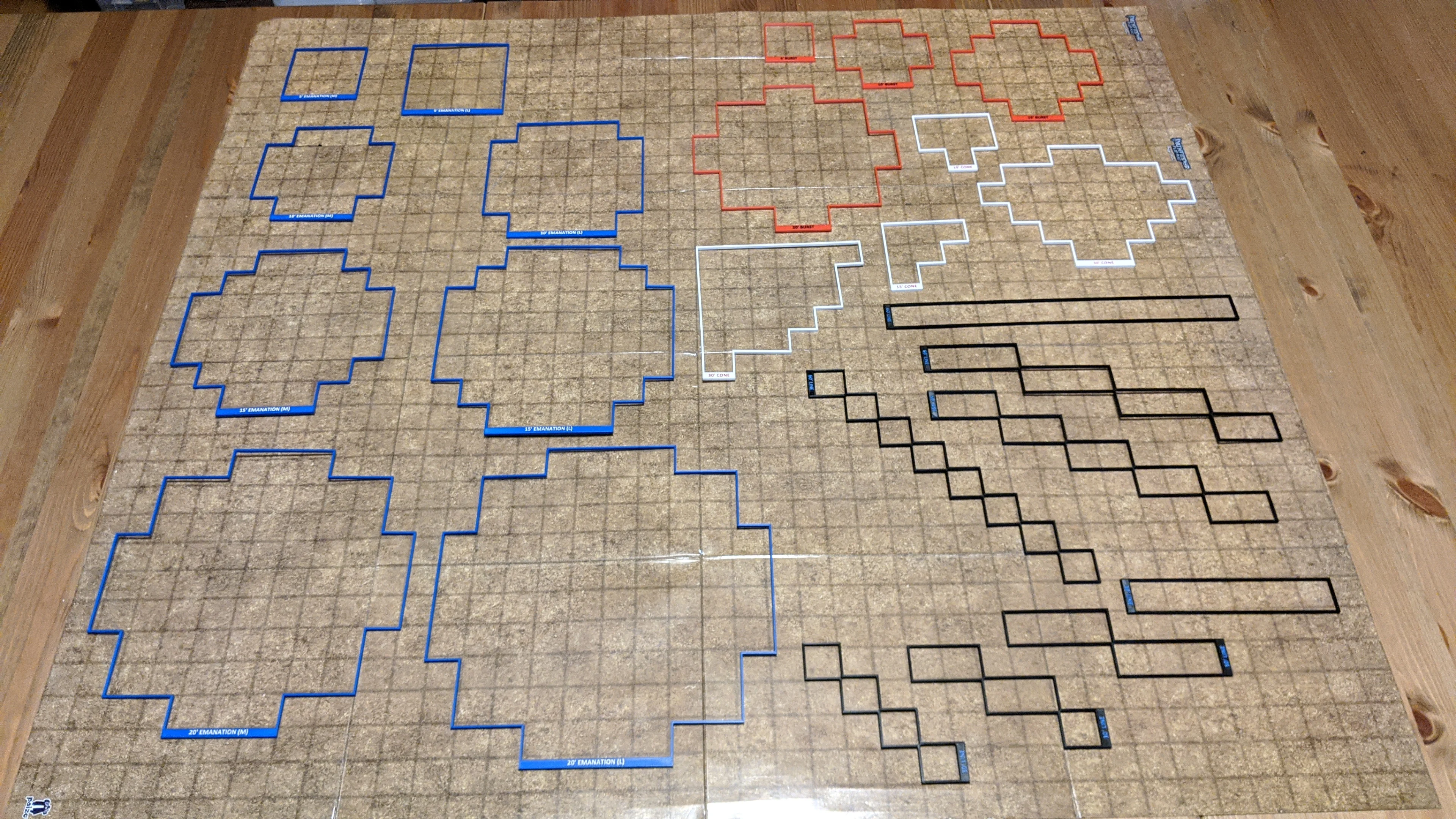 Pathfinder 2e Area of Effect Templates
