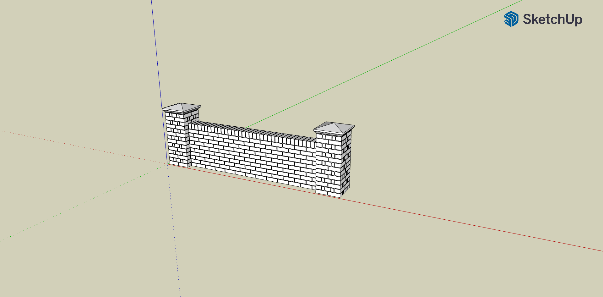 Brick piers for modular brickwork system