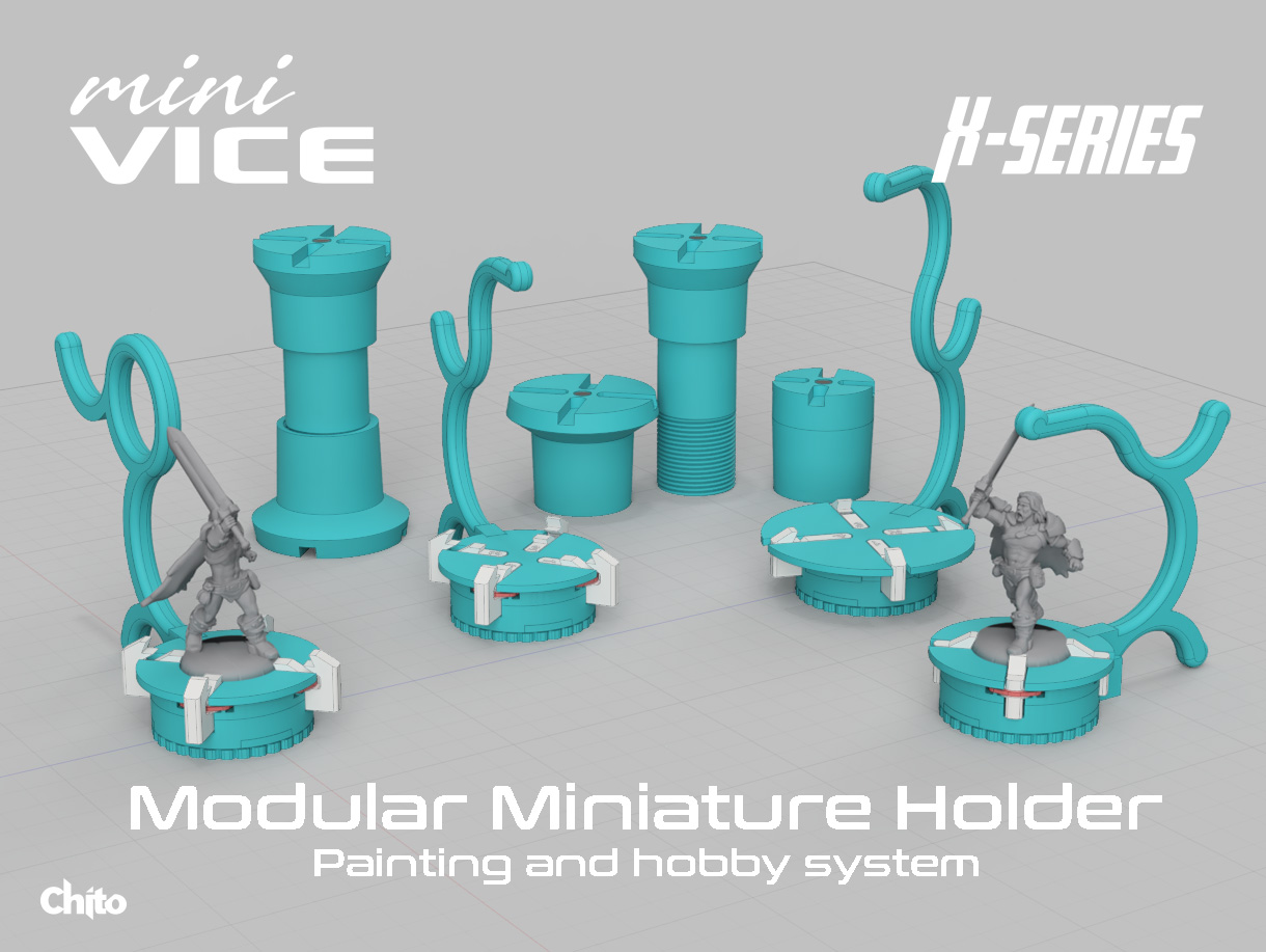 miniVICE X-Series - Modular miniature holder, painting and hobby system