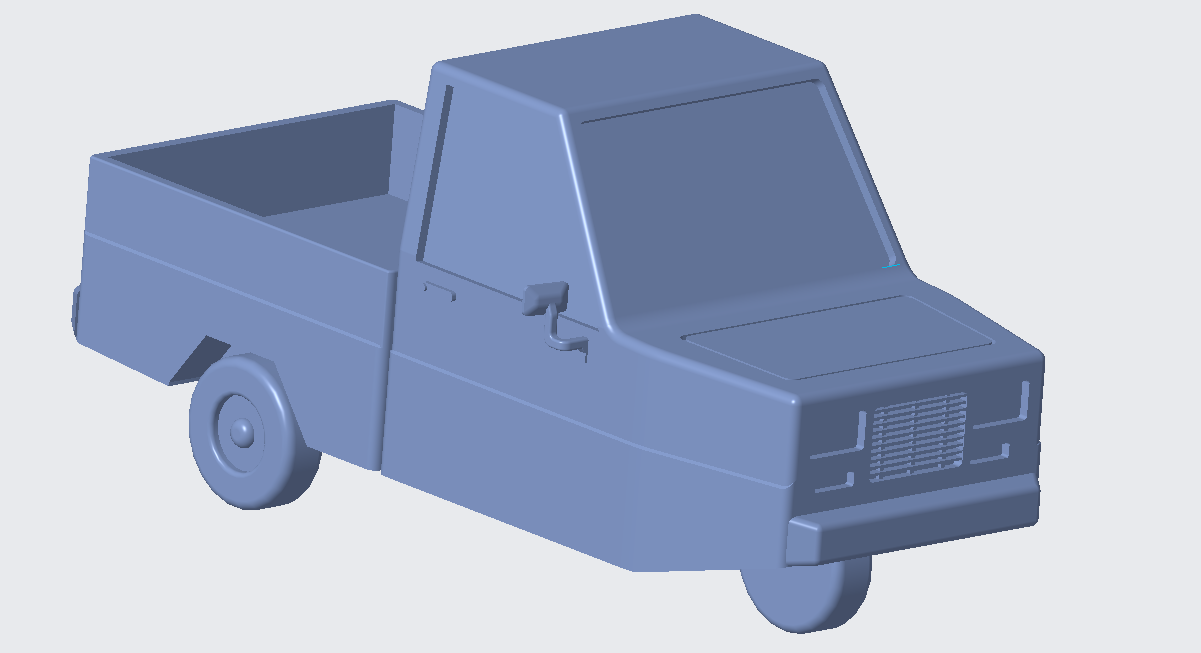 Ibishu Pigeon (from BeamNG Drive) 3 Wheeled Tuk-tuk Model