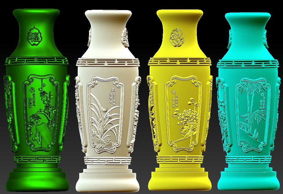 Merlin bamboo chrysanthemum vase