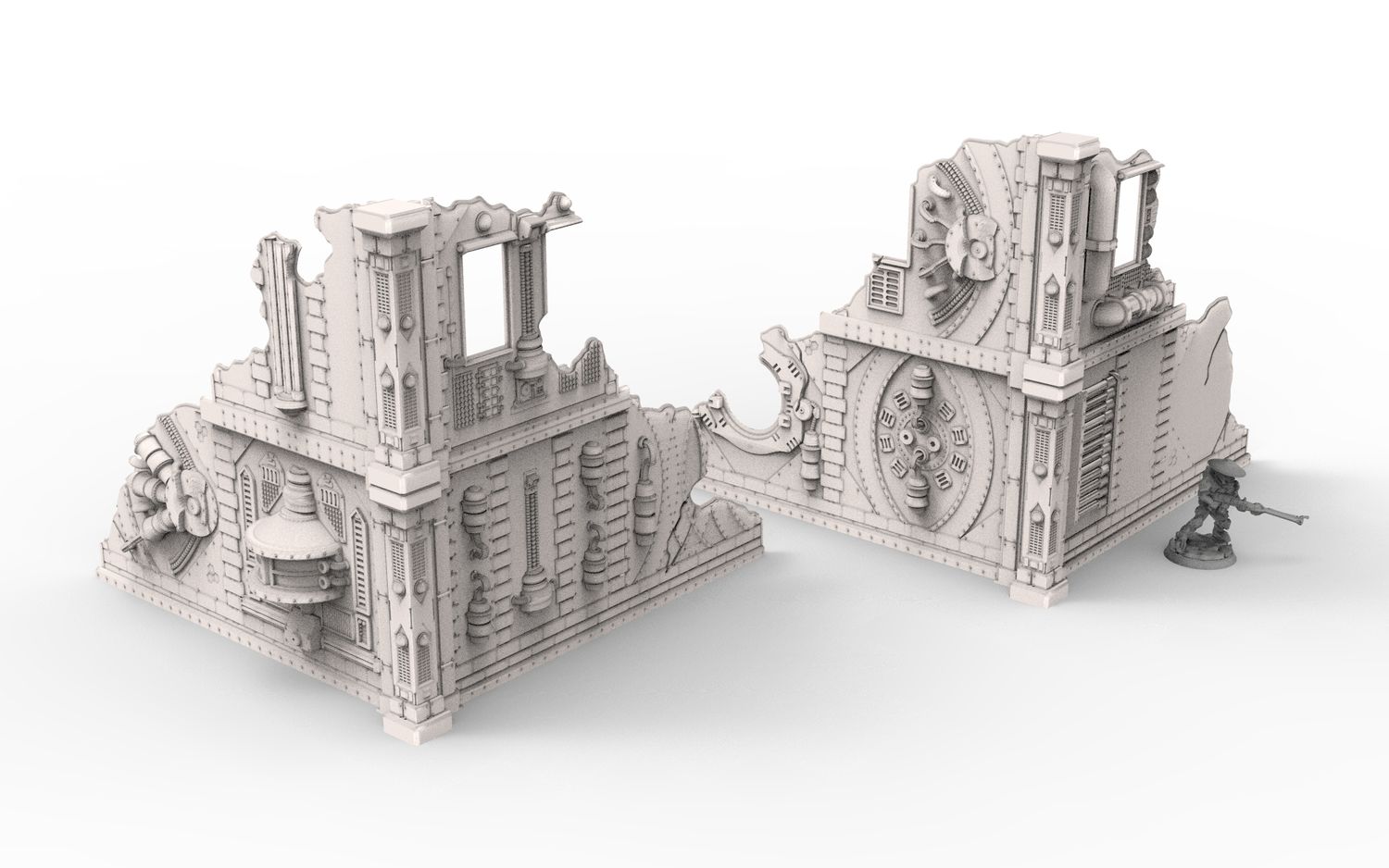 2 6x6x6" Industrial Building sample for wargame