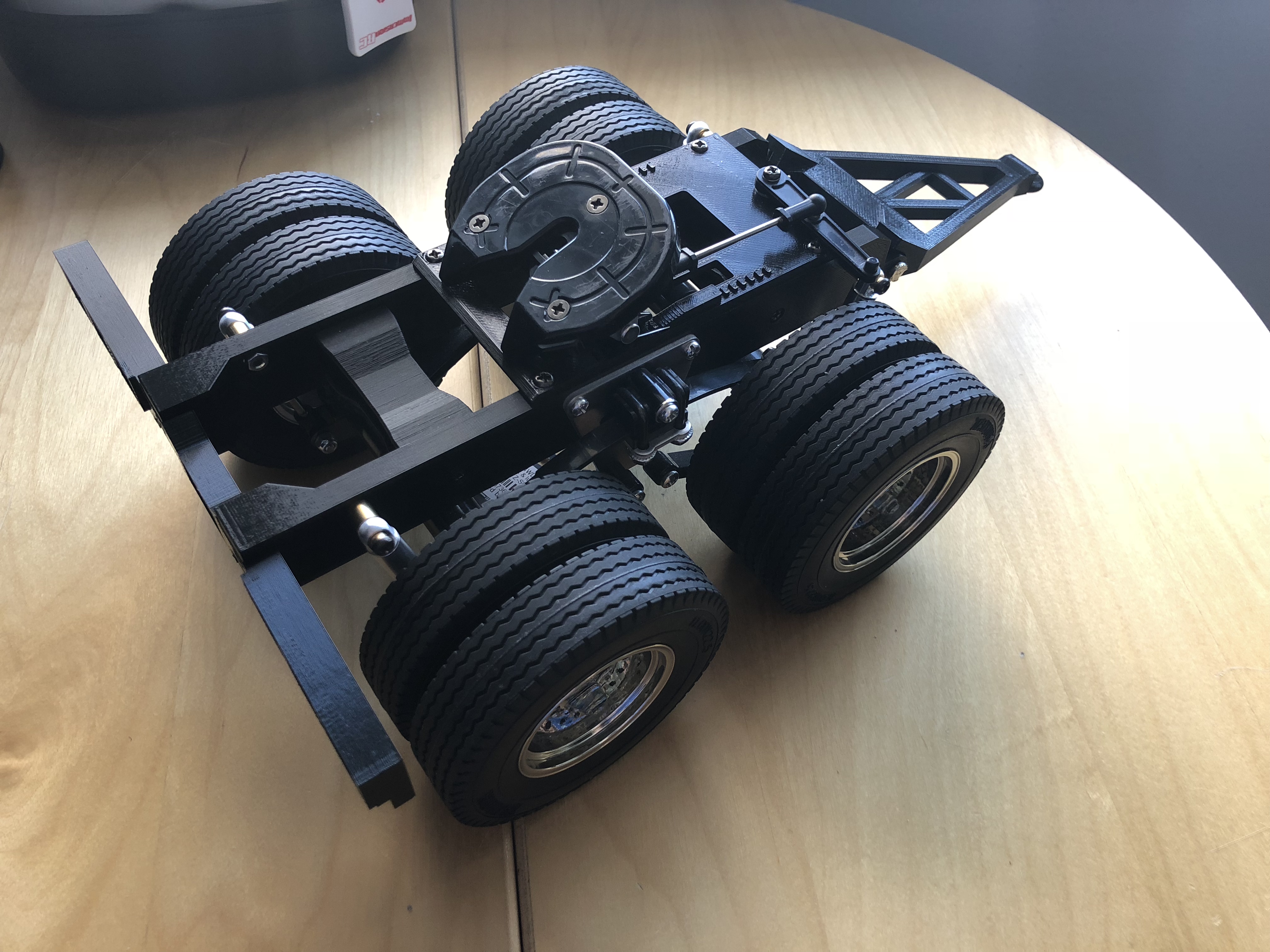 Two axle semi trailer dolly Tamiya 1/14 compatible