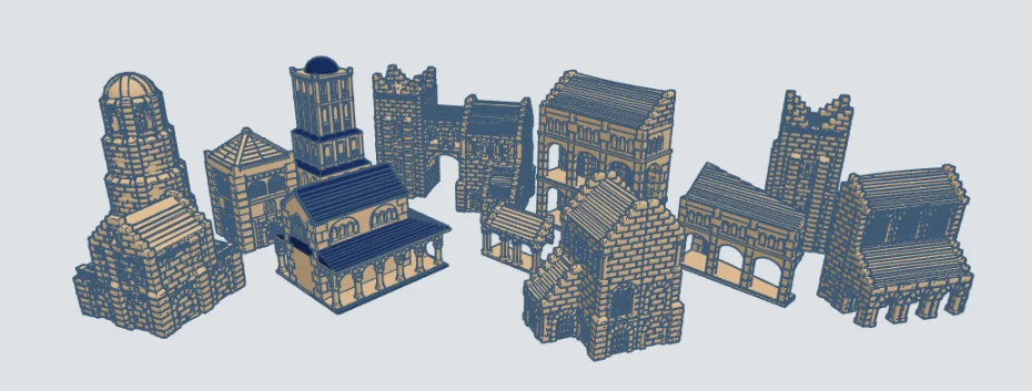 Minas Tirith Buildings 10mm Scale