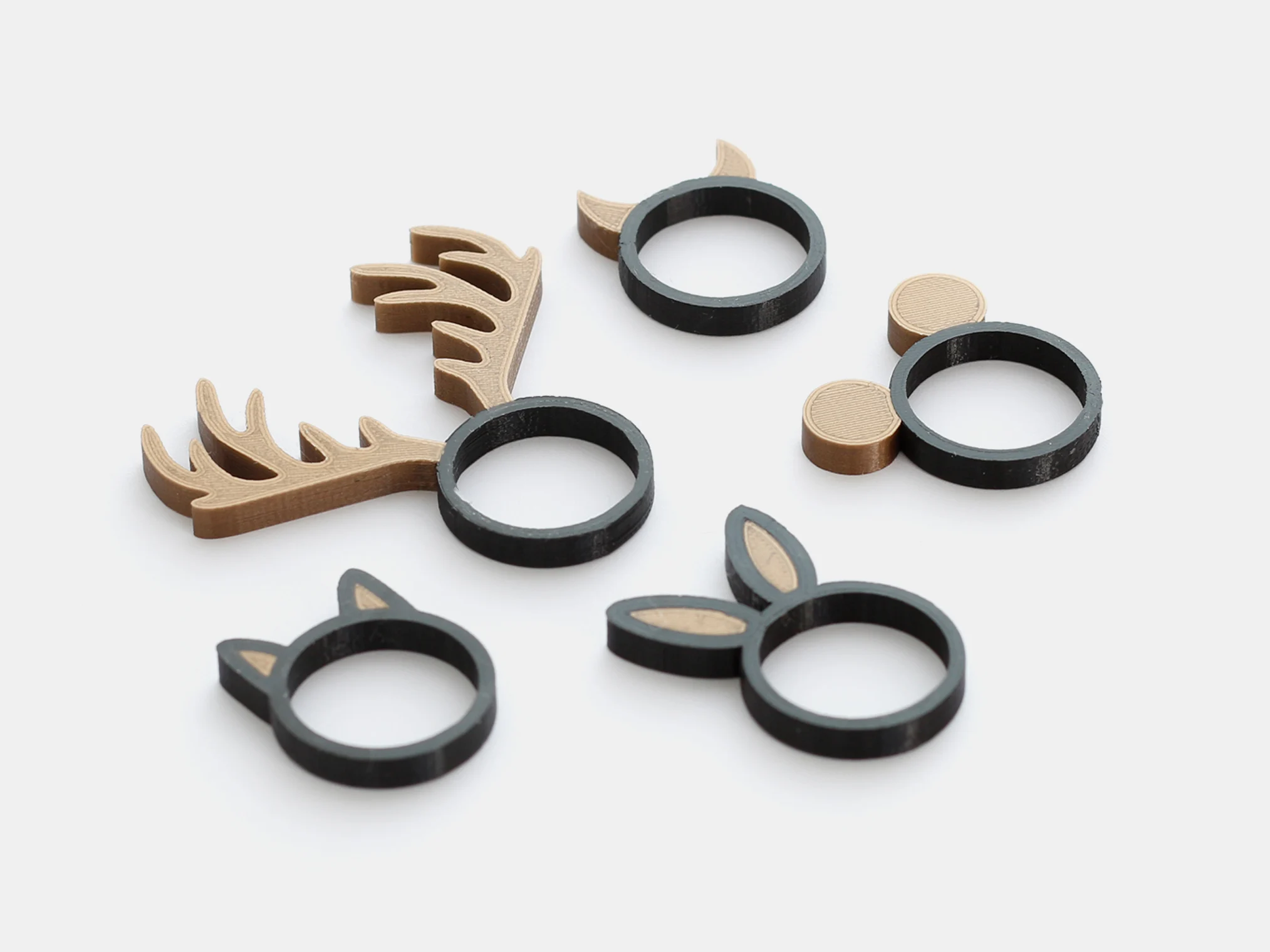 Animal Ring Collection - Dual extrusion version