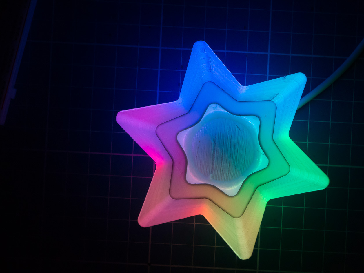 Christmas Decoration - Star with color LED Strip