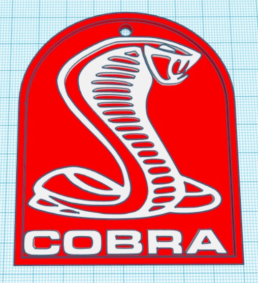 Ford Cobra keychain or wall art