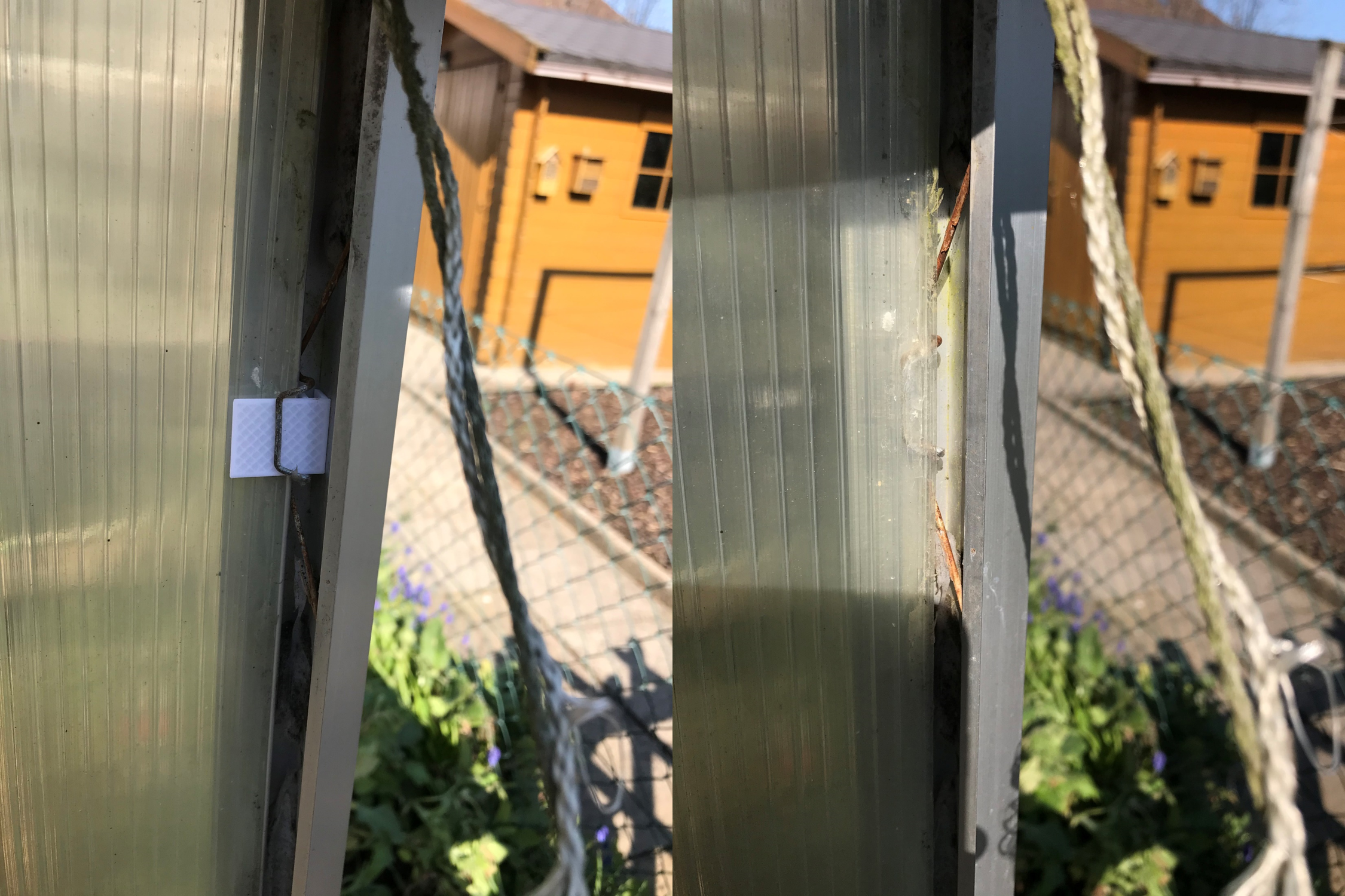 Gewächshausklammeranschlag für Hohlkammernplatten