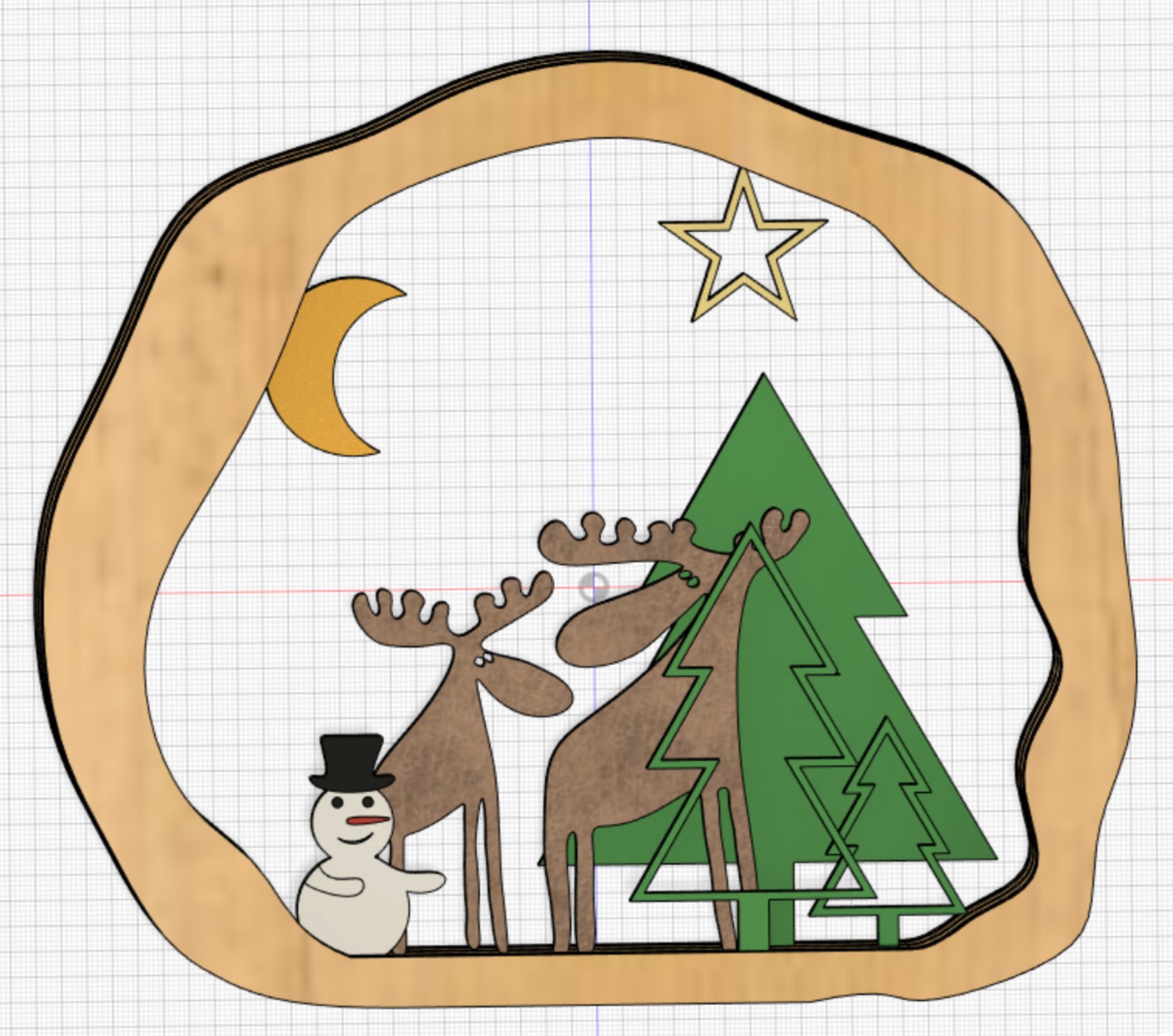 Christmas decoration frame