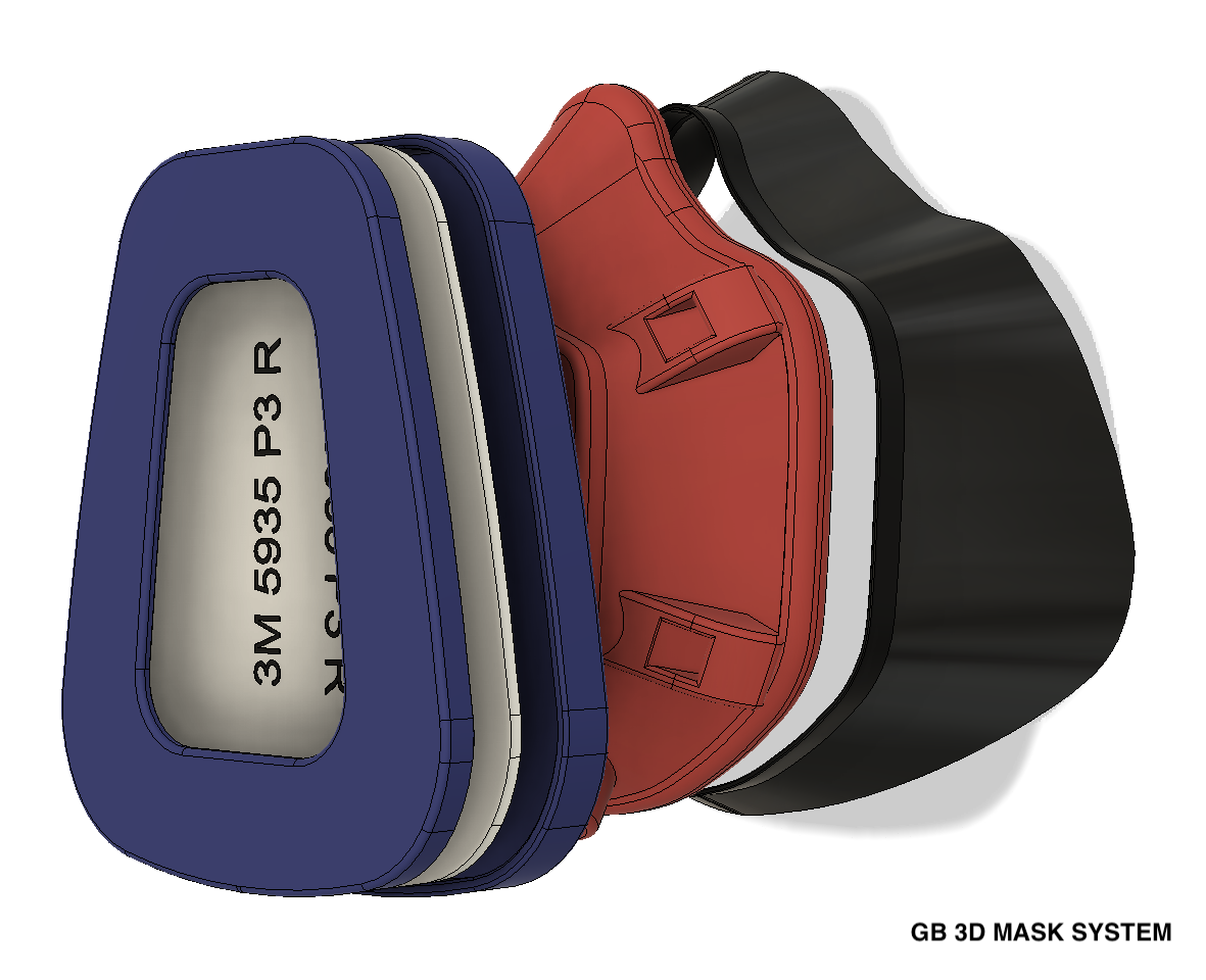 COVID-19 - GB 3D MASK SYSTEM N95 - PROTECT