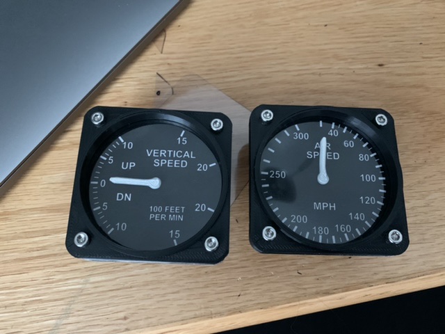 Small Standby Instruments Flight Simulator 58mm