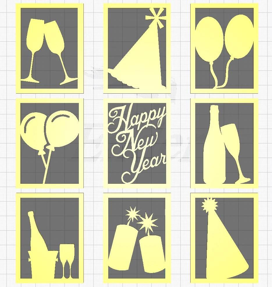 New Year Panels for Swappable Lantern