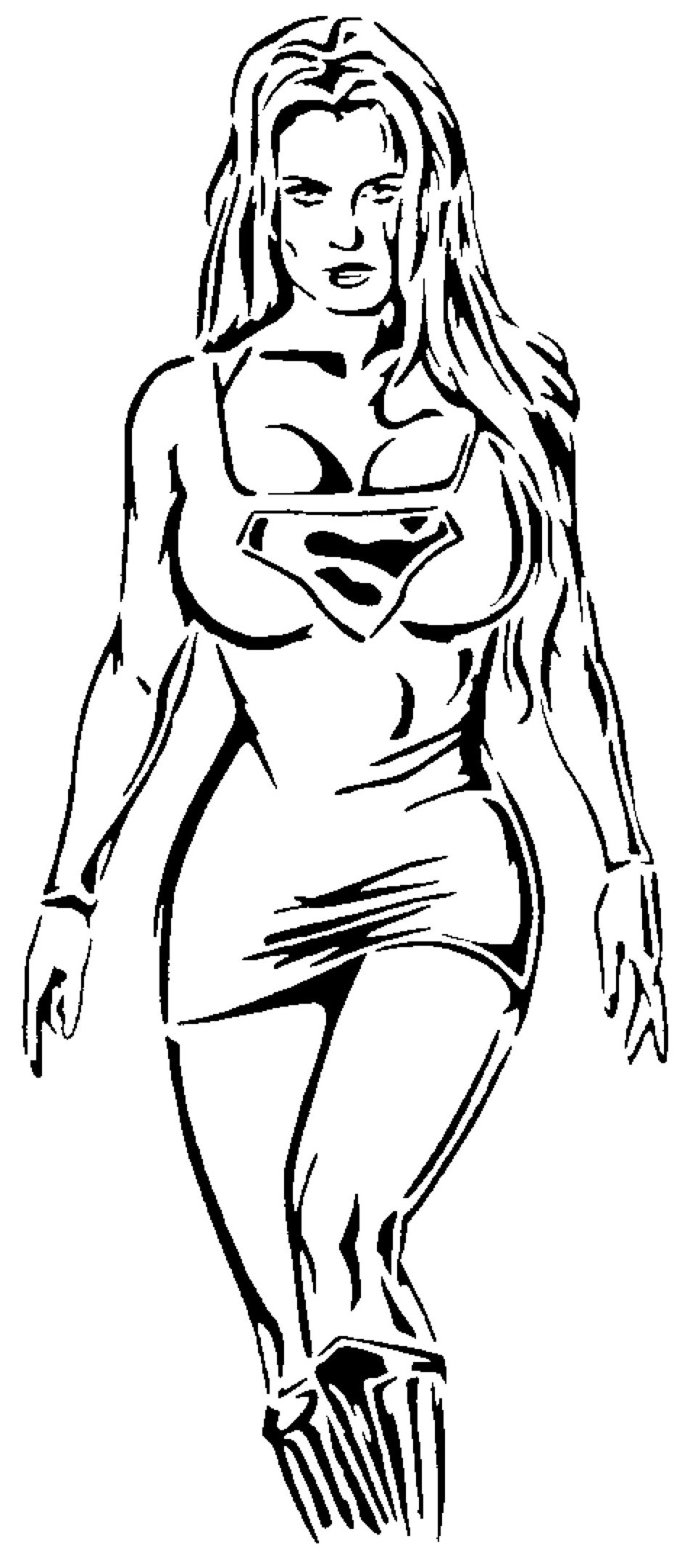Supergirl stencil 4