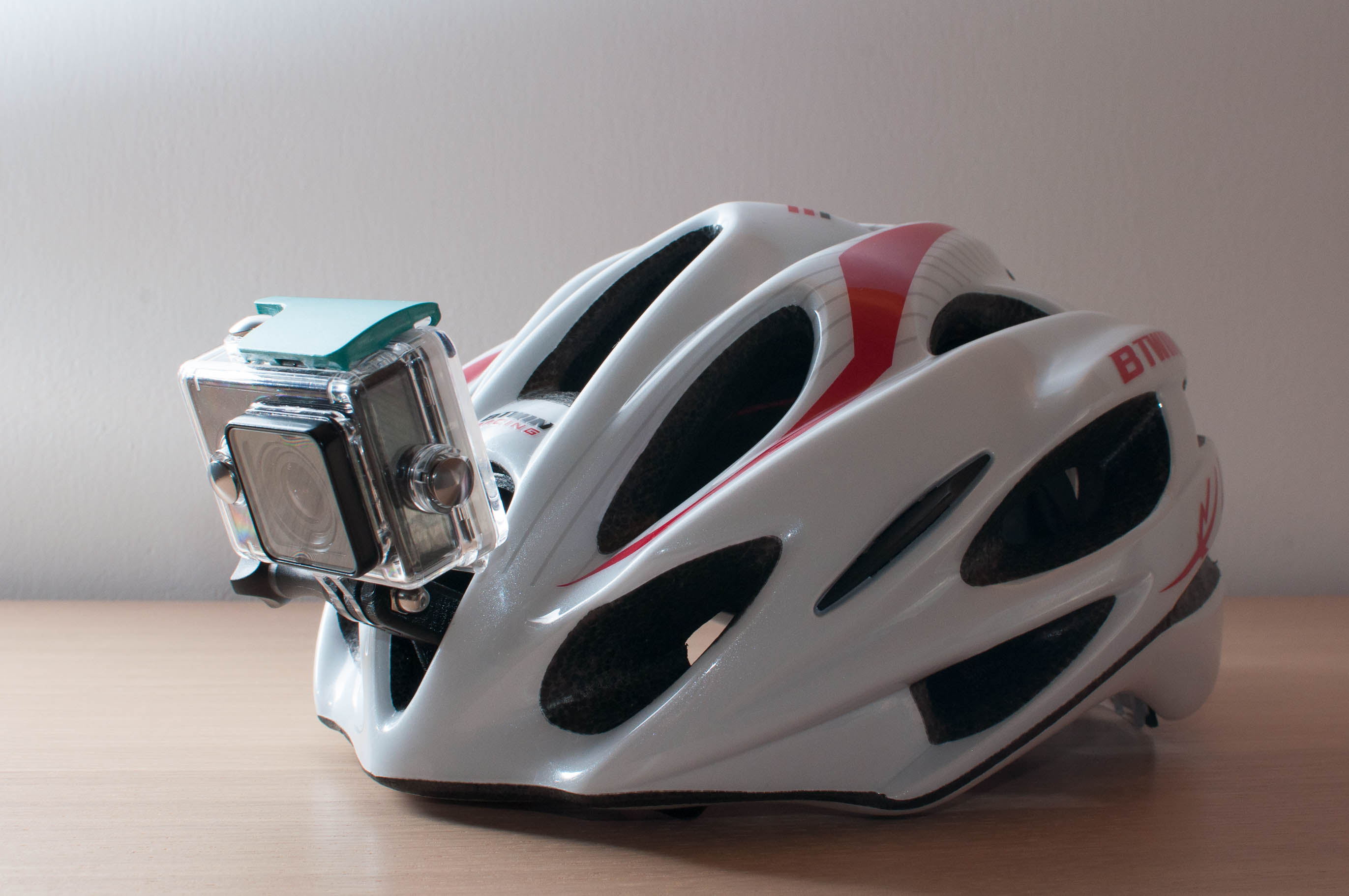 B'Twin helmet action camera mount