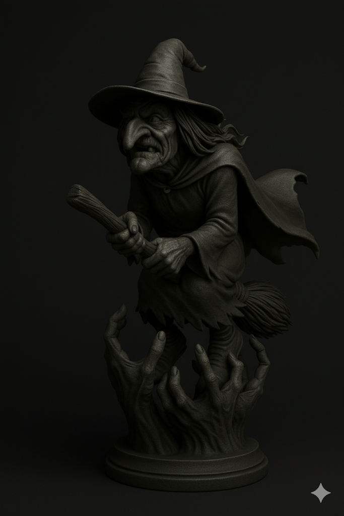 The Witch’s Flight – Paintable Miniature