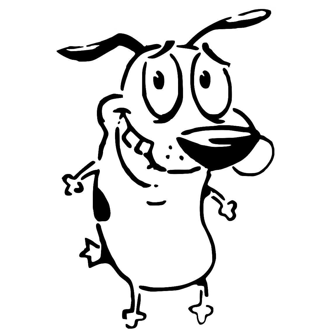 Courage the Cowardly Dog stencil