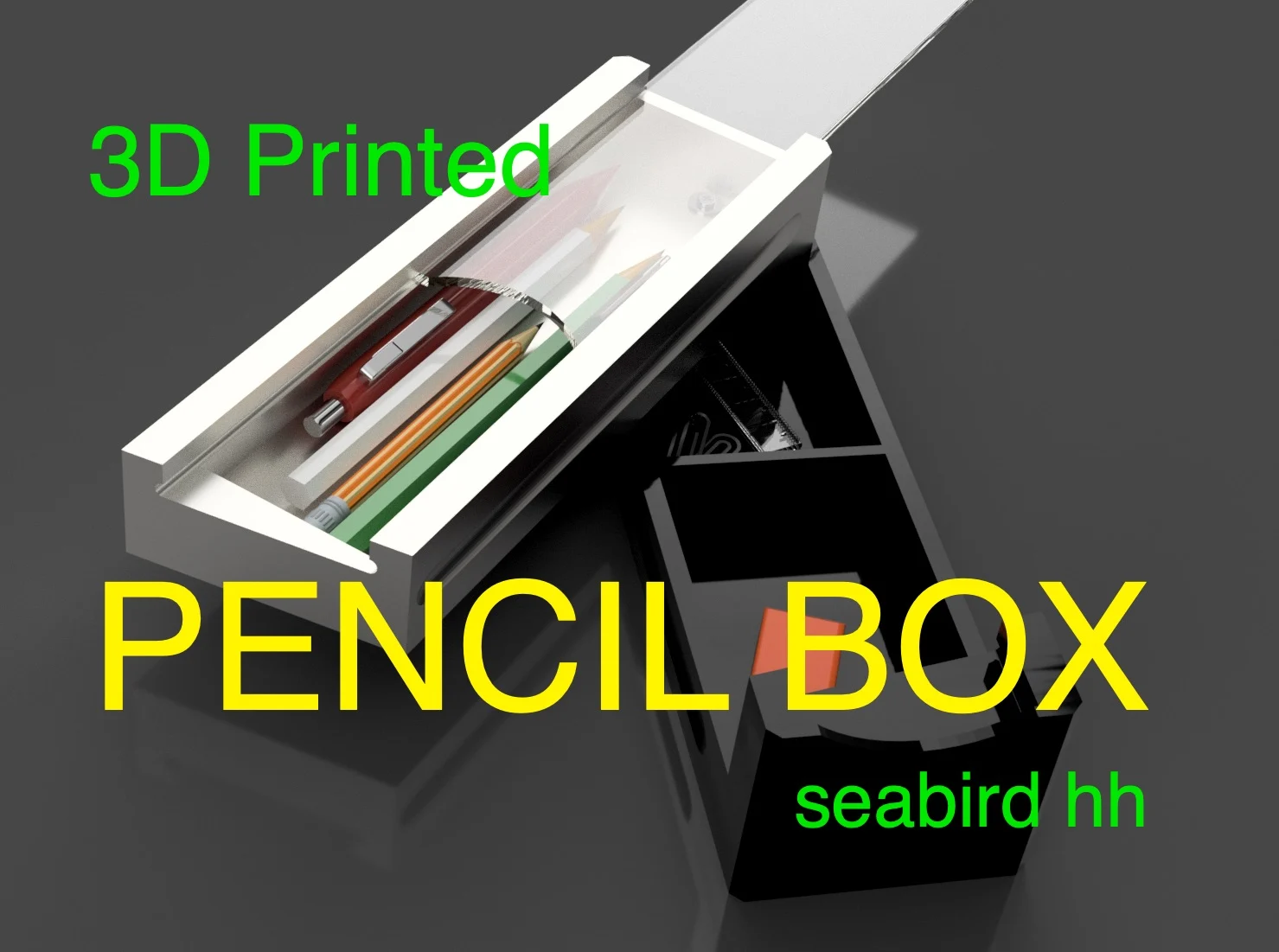 PENCIL BOX - Two Levels - Sliding Cover Lock
