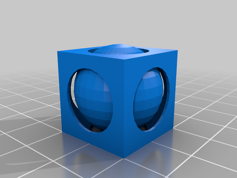 Captive ball in cube fidget toy