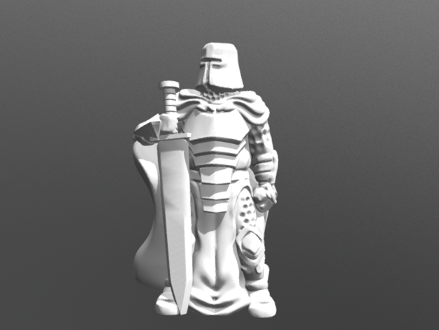 Knight w/Greatsword (28mm/32mm scale)