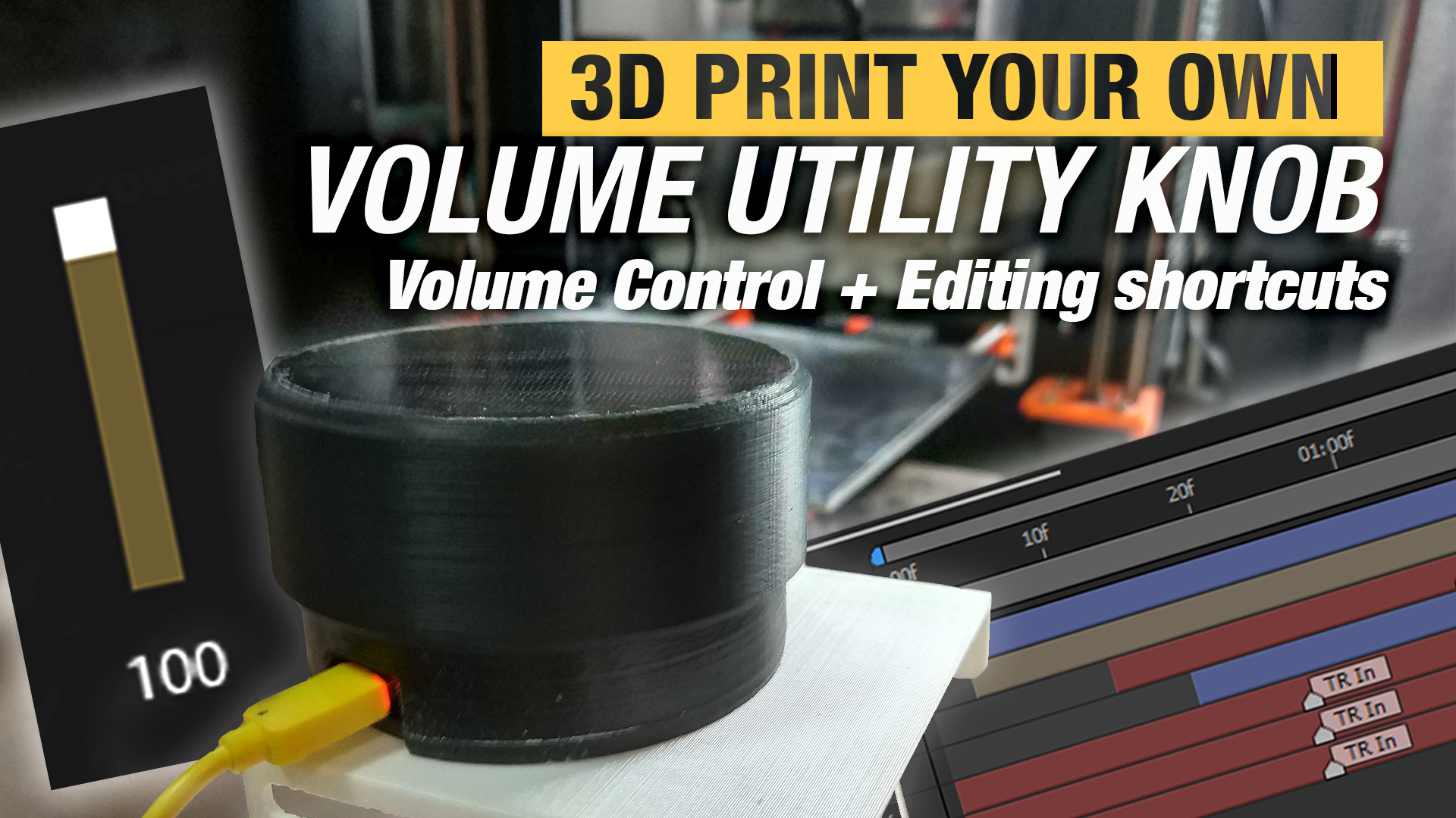 Volume Control Knob with Editing Shortcuts