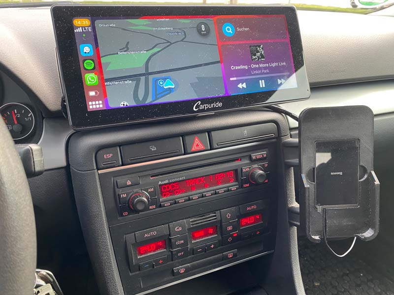 Carpuride W103 Display Holder for Audi A4 B6 B7