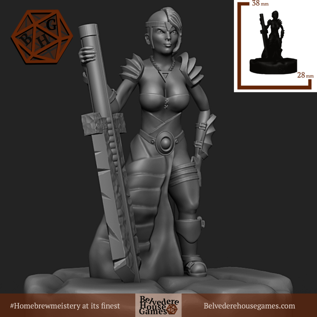 Dwarven Butcher 28mm Support Free