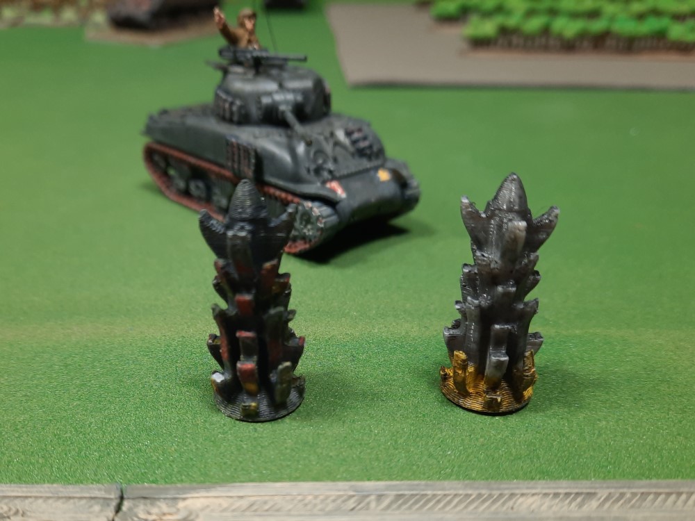 FOW Destroyed tank marker