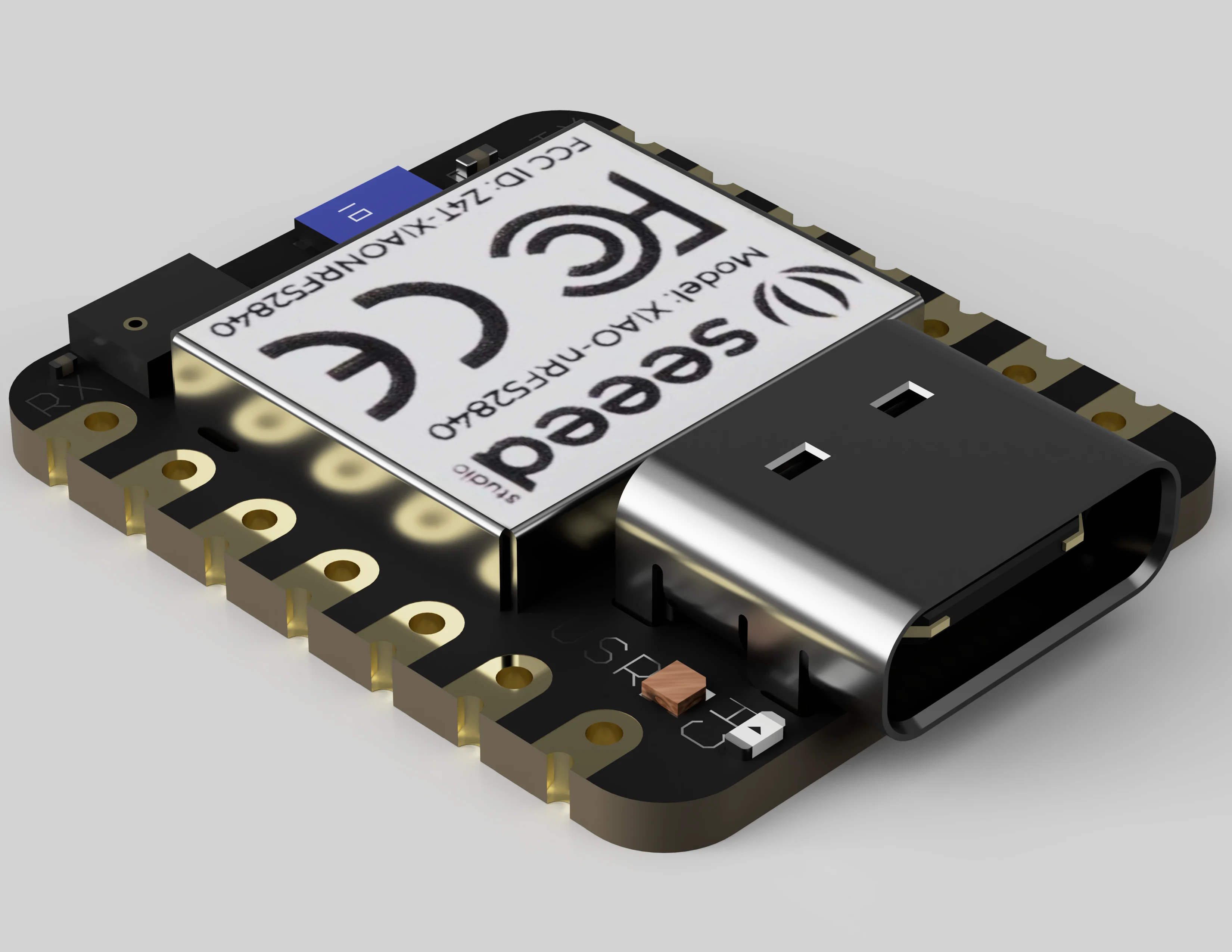 Seeed Studio XIAO nRF52840 (Sense) 3D Renderings