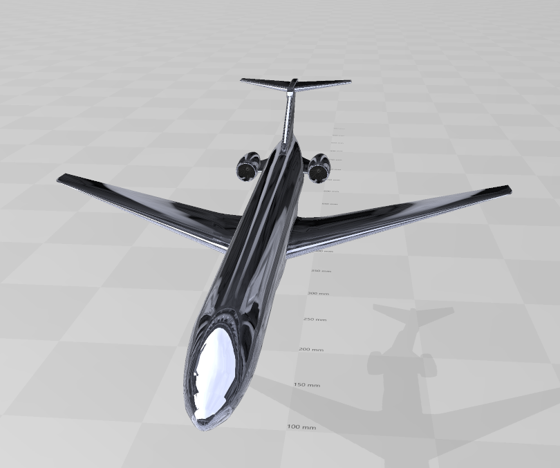 Convair Model 61 IAE V2500 45.9 m version Powered Updated 3D Print 1:150 Scale