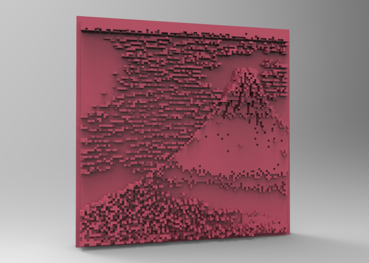 Minecraft 3DPrinting Art Tile - South Wind Clear Sky -