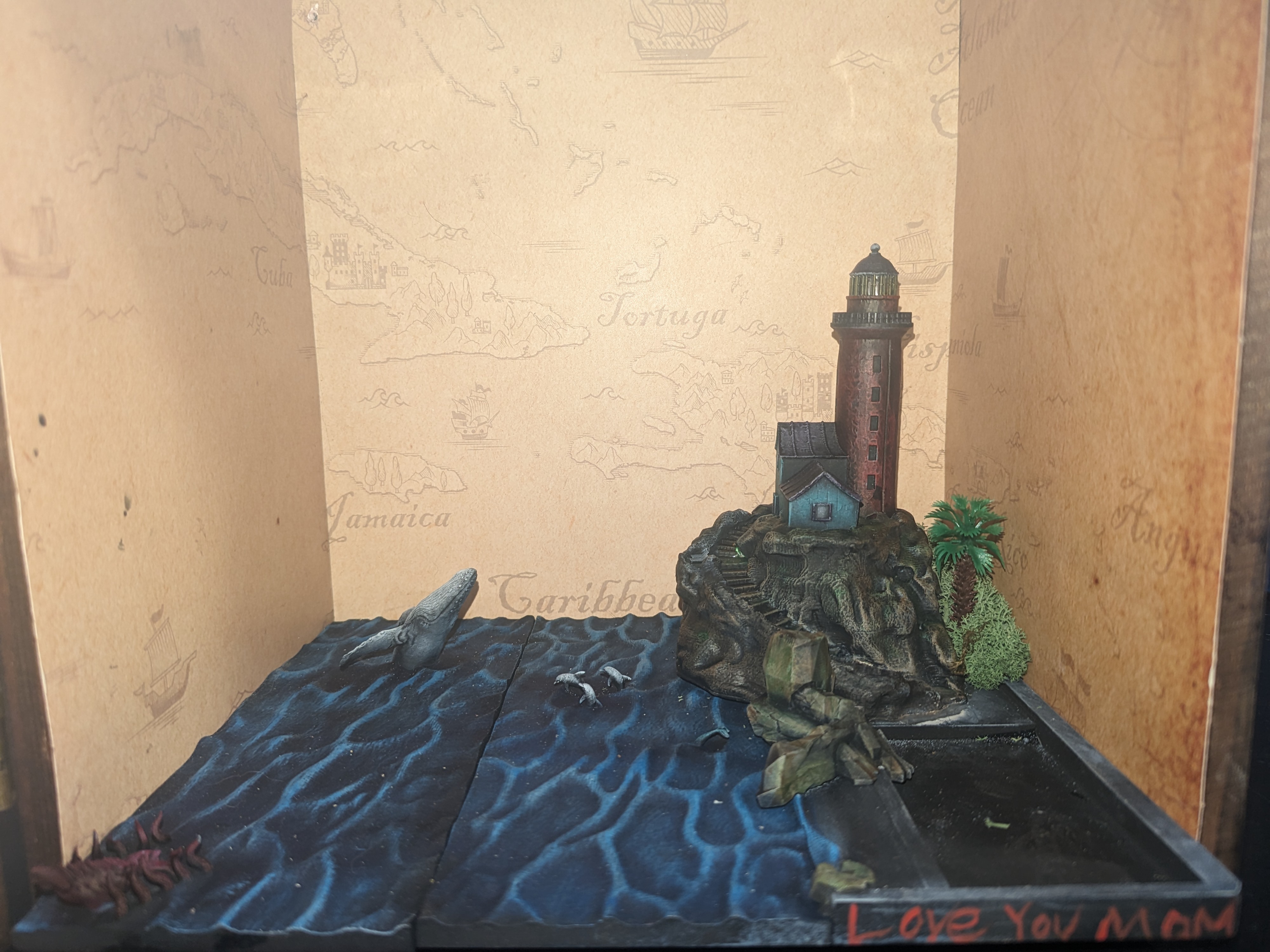 lighthouse/ beach Diorama