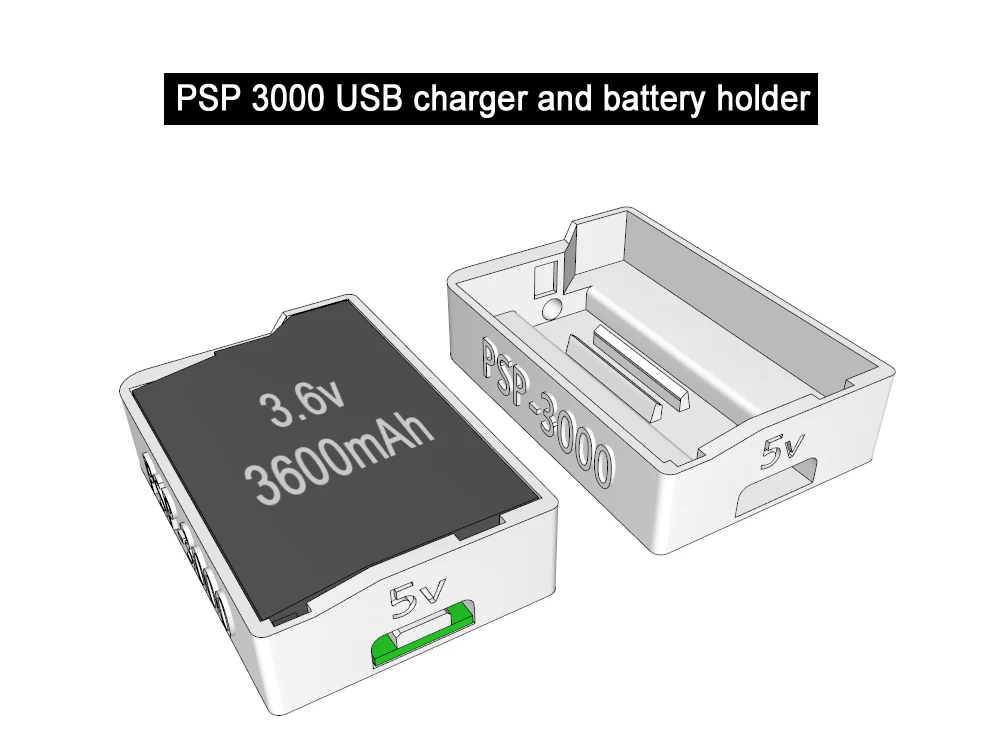 psp 2000/3000 charger and battery holder