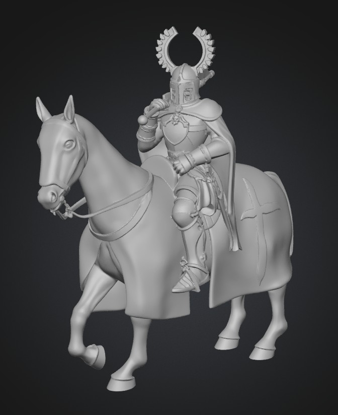 Teutonic Knight on horseback