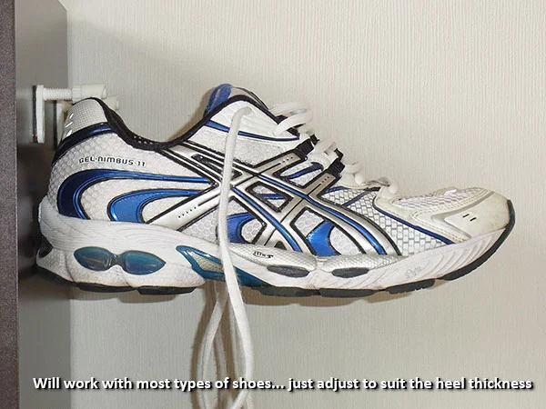 "Gravity Based" Shoe Storage System - Makes use of unused/wasted space