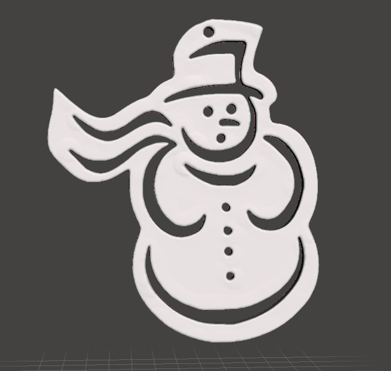Christmas Tree Ornament - Snowman Flat