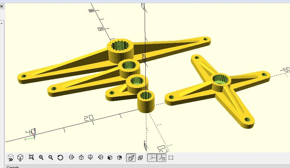 Parametric Servo Horns & arms Hitec & Futaba Actobotics Tetrix